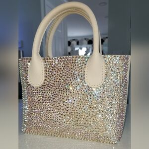 STUNNING Rhinestone Crystal Elegant Bone Rhinestone Handbag